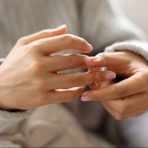 Saje Acupuncture Massage Ring, Copper Reflexology Ring, Calming, Relaxation